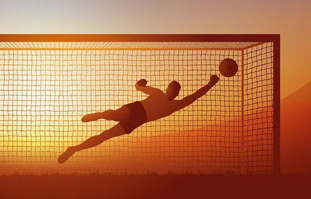 Torwart blockiert den Ball im Torwarttraining in Lübeck